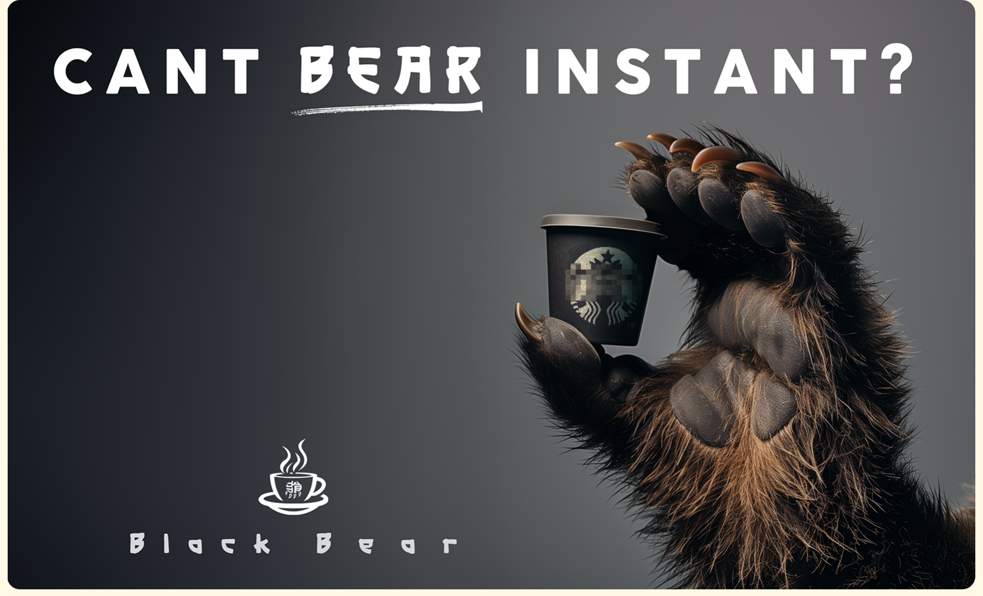 Black Bear Coffee House campaign artwork